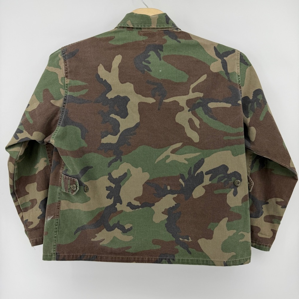 Military BDU Field Jacket Mens XL Regular Green Woodland Camo Utility Cargo Army - Picture 5 of 13